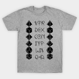 Character Abilities - Dungeons and Dragons Dice T-Shirt